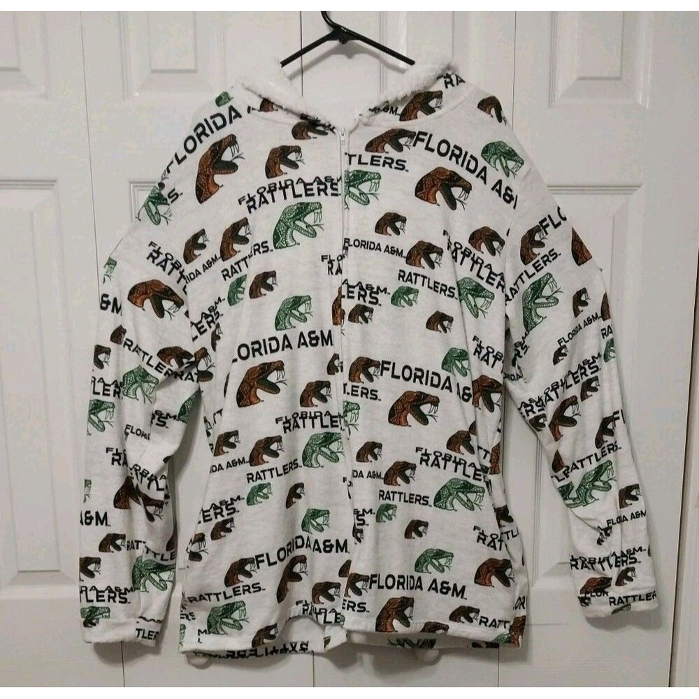 FAMU Florida A&M Rattlers Men's Long Sleeve Hoodie With Sherpa Hood Pockets 2XL